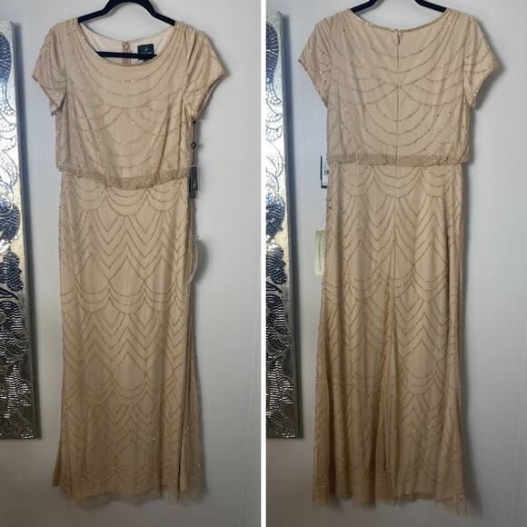 NWT ADRIANNA PAPELL DRESS GOWN 8P BRIDESMAID EVENING FORMAL WEDDING GUEST - Picture 2 of 15